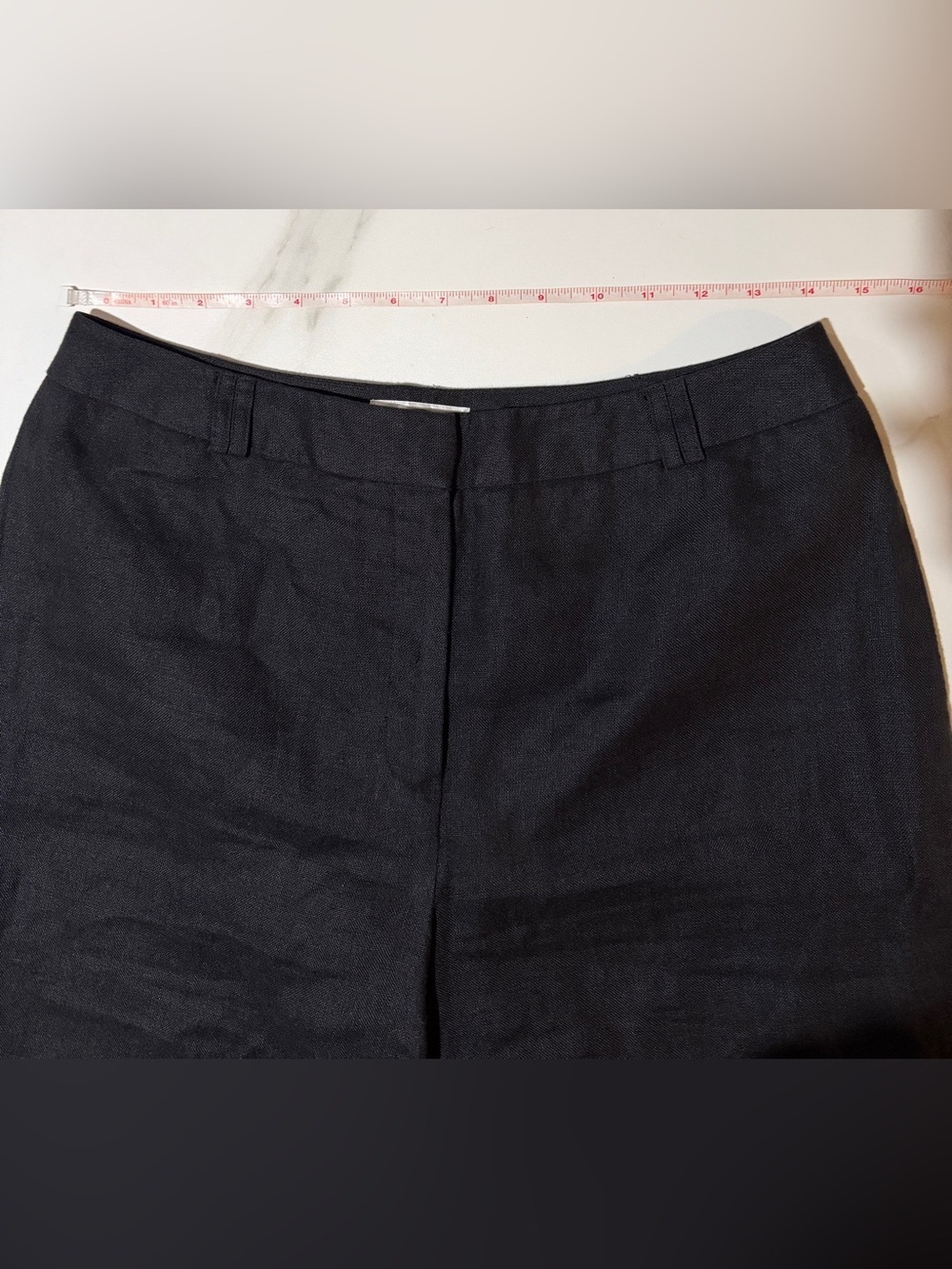 Talbots Black Linen Bermudas with Lined Interior - Picture 6 of 10